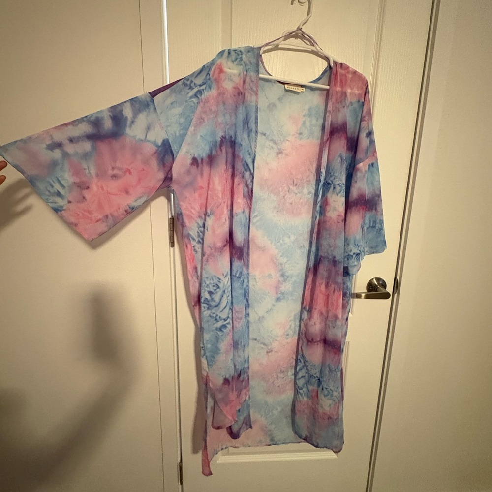 Tie-Dye Kimono Cardigan